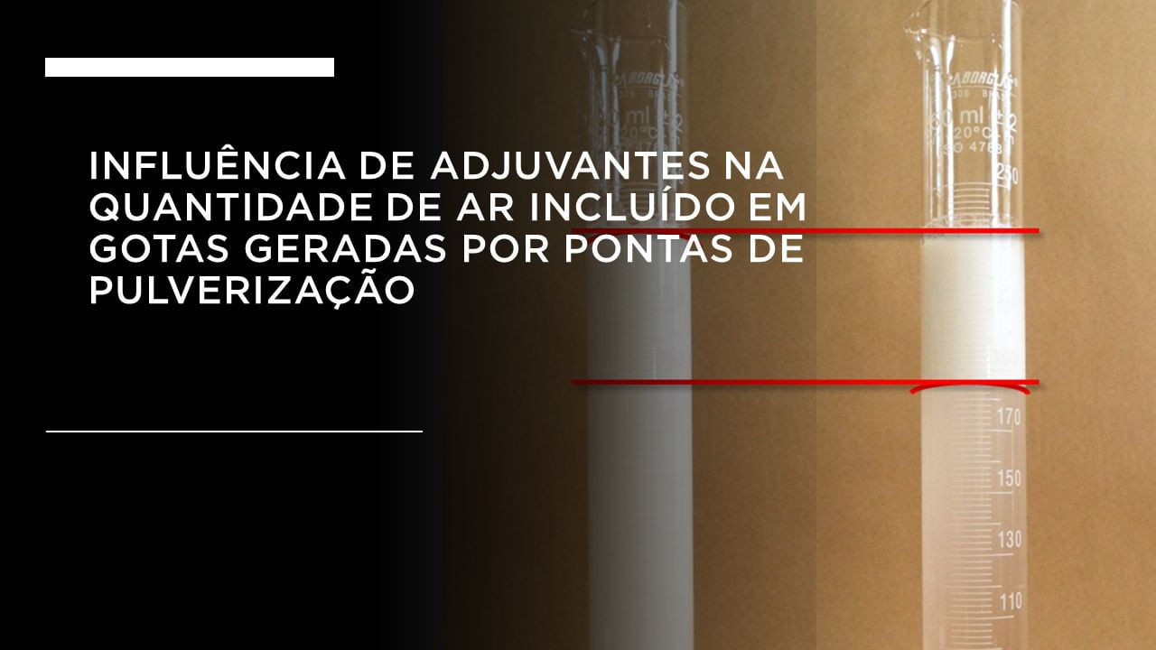 Influência de adjuvantes na quantidade de ar incluído em gotas geradas por pontas de pulverização